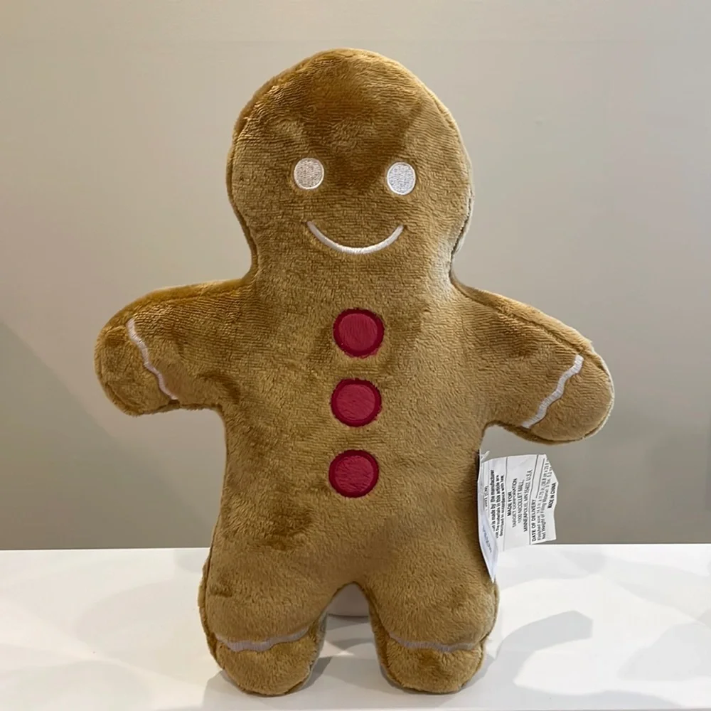 NWT Target Bullseye Playground Gingerbread Man Christmas Pillow